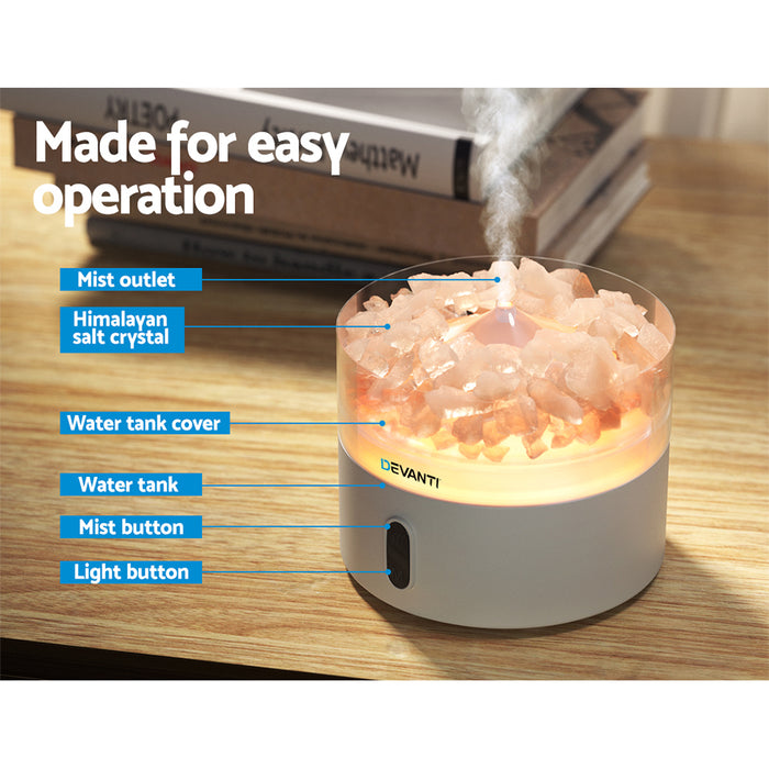 Crystal Roc LED Light 220ml Aroma Diffuser Air Humidifier | Night Light Aromatherapy