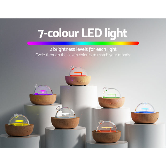 4 in 1 Light Glass 7 LED Light 200ml Aroma Diffuser | Night Light Purifier