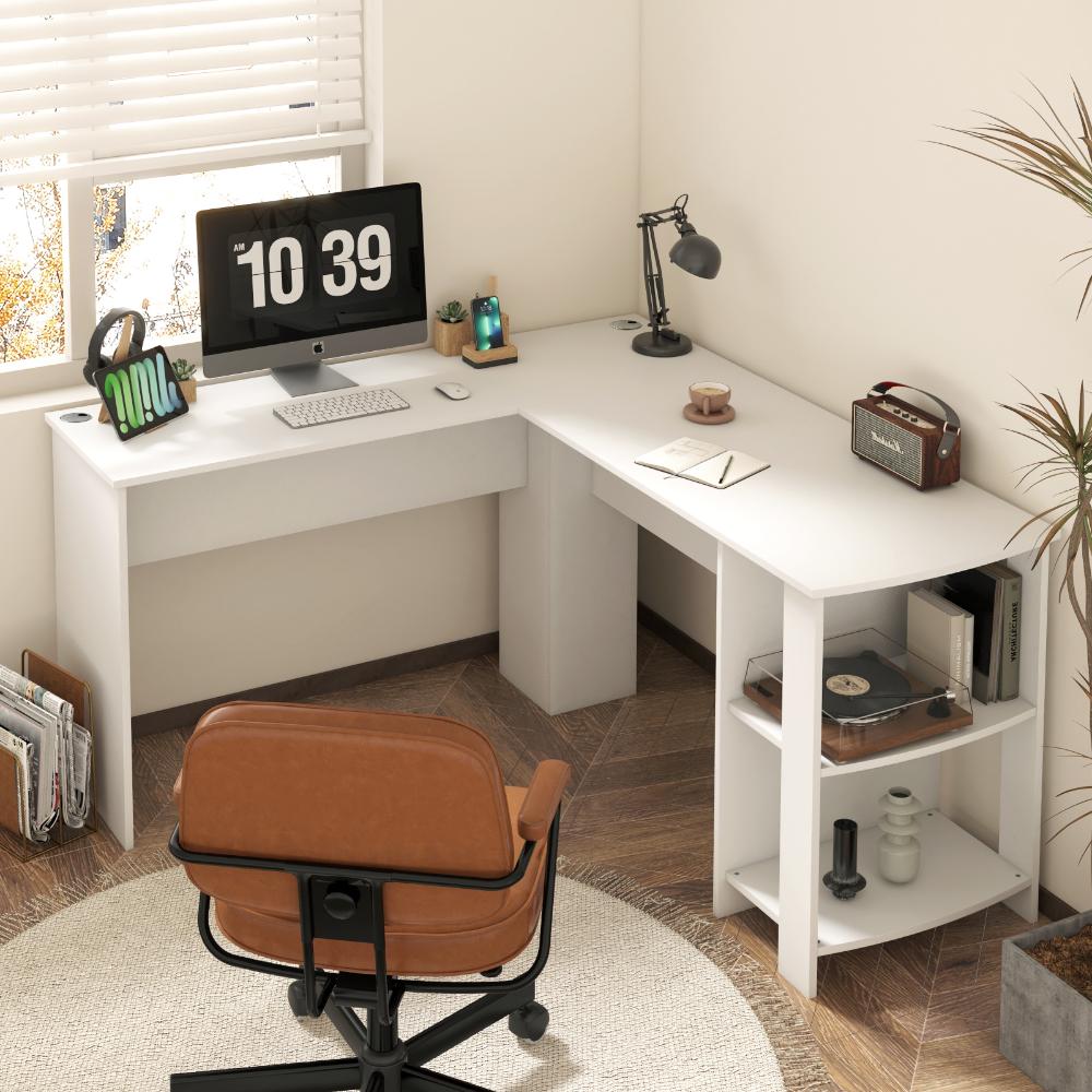 Milano Premiere L Shaped Corner Computer Desk Station | Wooden Corner ...