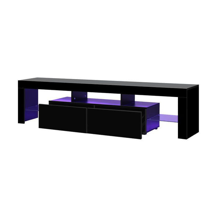 Spezia Nuvo LED 16 Light TV Cabinet 180cm Entertainment Unit | Hi Gloss TV Unit Stand with Multi Storage| 2 Colours