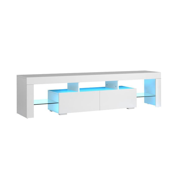Spezia Nuvo LED 16 Light TV Cabinet 180cm Entertainment Unit | Hi Gloss TV Unit Stand with Multi Storage| 2 Colours