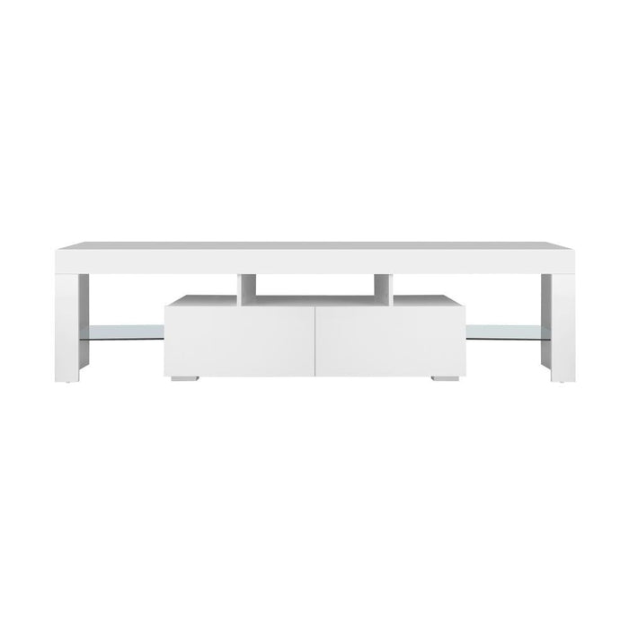 Spezia Nuvo LED 16 Light TV Cabinet 180cm Entertainment Unit | Hi Gloss TV Unit Stand with Multi Storage| 2 Colours