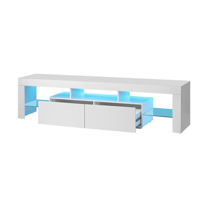 Spezia Nuvo LED 16 Light TV Cabinet 180cm Entertainment Unit | Hi Gloss TV Unit Stand with Multi Storage| 2 Colours