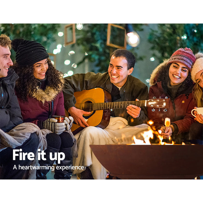 Sparkz 70cm Rustic Portable Fire Pit | Rust Looking Outdoor Fire Pits