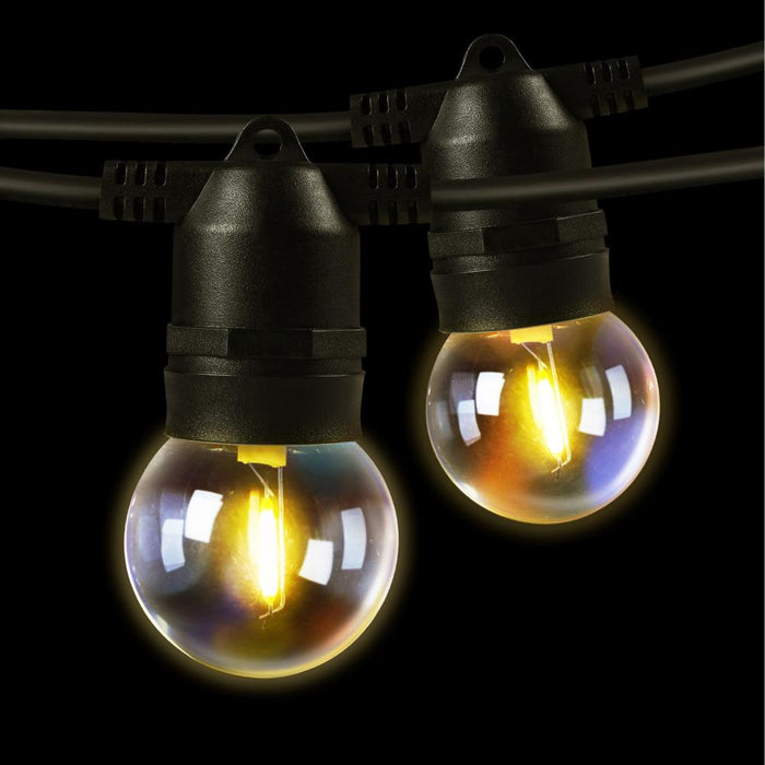 14M LED Round Bulb Festoon String Light Set | Waterproof Outdoor Wedding Party LED Lights