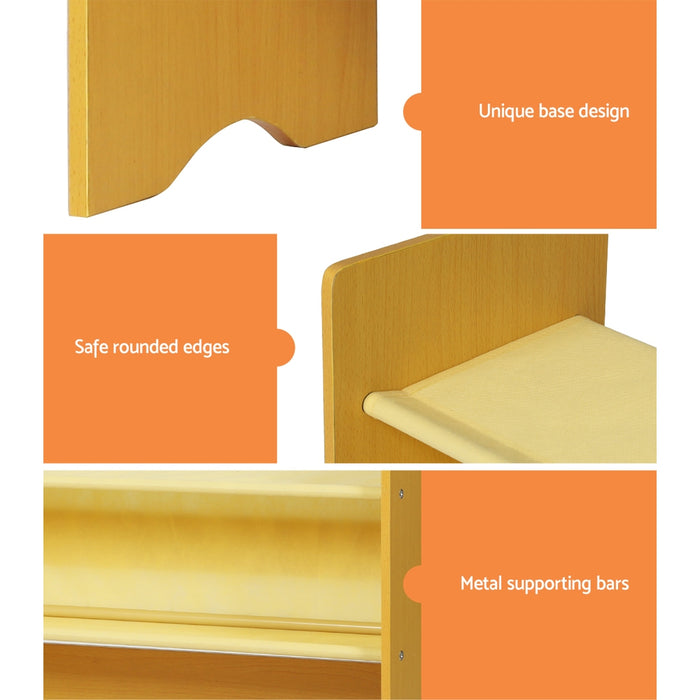 Funzee Multi Shelf Storage Box Bin Organiser | 9 Bins Kids Toy Organiser Box | Childrens Bookshelf Storage Rack