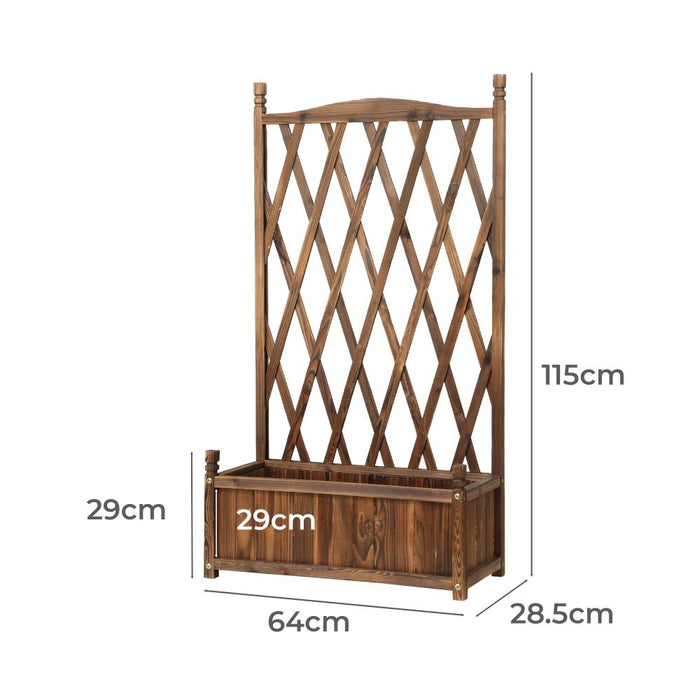 Arezzo Wooden Garden Bed with Climbing Trellis | Raised Garden Bed Standing Flower Vegetable Planter | 2 Designs
