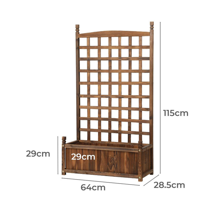 Arezzo Wooden Garden Bed with Climbing Trellis | Raised Garden Bed Standing Flower Vegetable Planter | 2 Designs