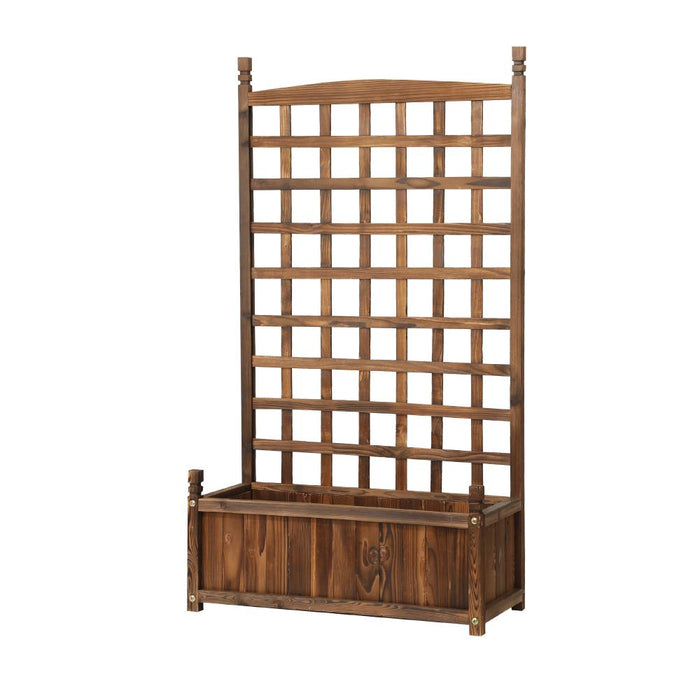 Arezzo Wooden Garden Bed with Climbing Trellis | Raised Garden Bed Standing Flower Vegetable Planter | 2 Designs