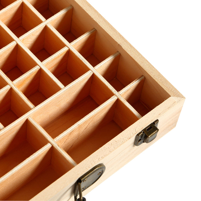 70 Slots Essential Oil Storage Box Wooden Aromatherapy Container Organiser