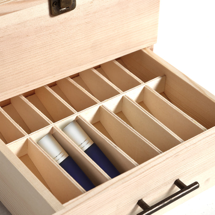 59 Slots Essential Oil Storage Box Wooden Aromatherapy Organiser Container Case