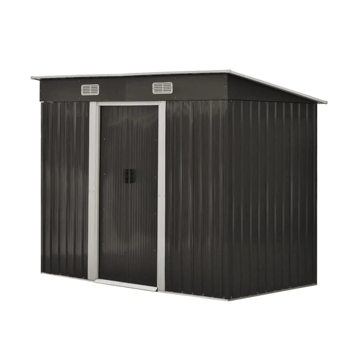 Forte Premium Outdoor Metal Garden Shed w Air Vents | High Quality Storage Garden Shed