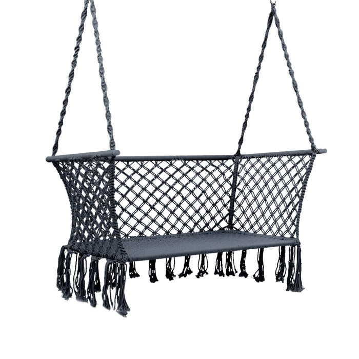 Festi 2 Person Swing Camping Hammock Chair | Patio Hammocks Double Portable Grey