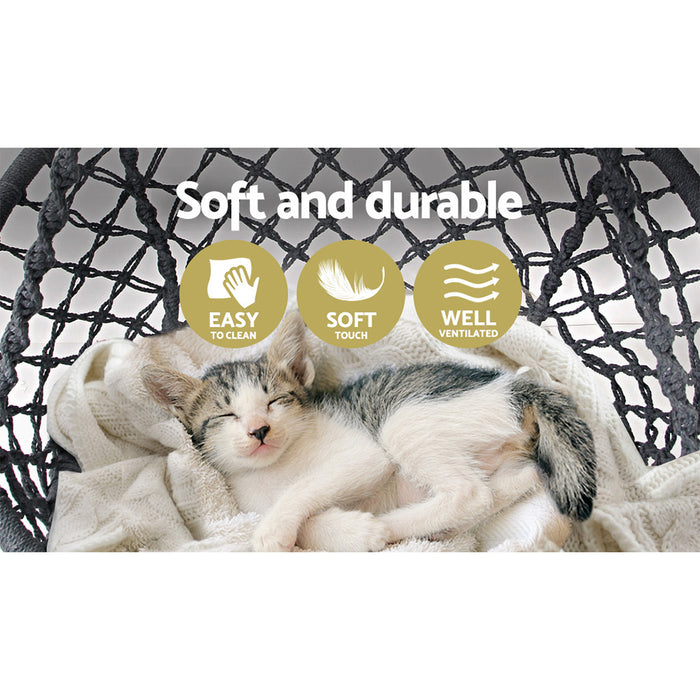 Natura Large Hammock Swing Chair | Fun Relaxing Hanging Hammock Chair in Grey