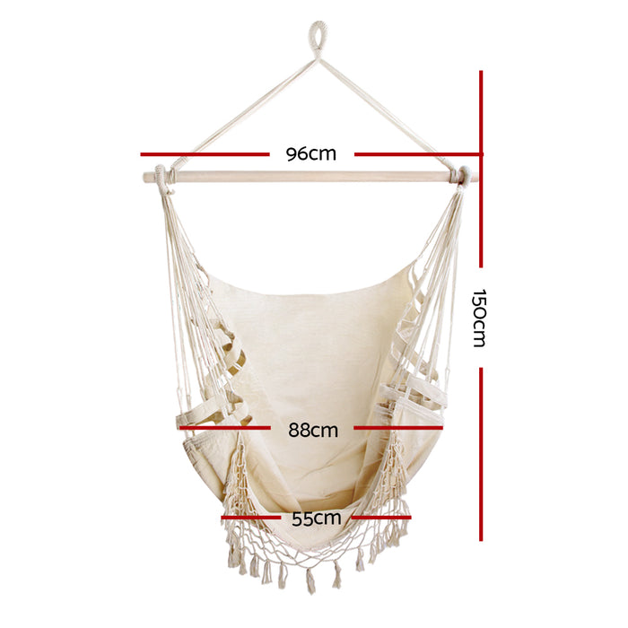 Natura Easy Hammock Swing Chair | Fun Relaxing Hanging Hammock Chair in Cream