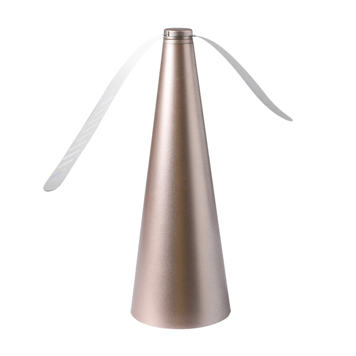 Natural Fly Repellent Fan | Bug Free Safe Trap | Picnic Outdoor Insect Repeller in Rose Gold
