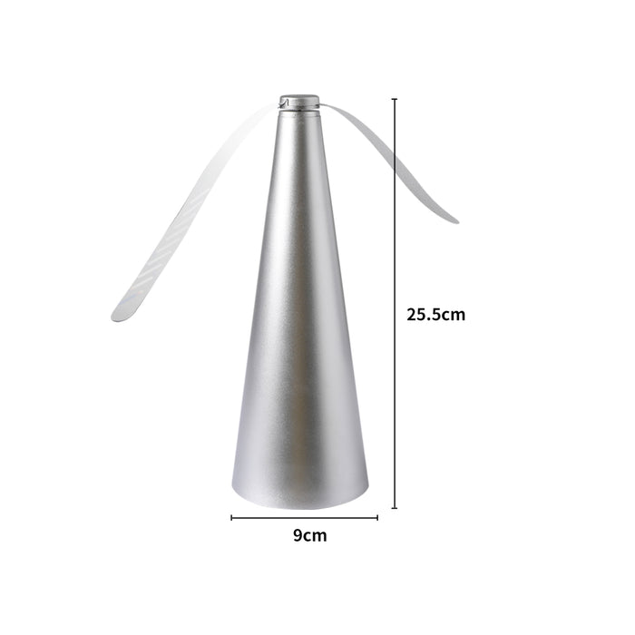 Natural Fly Repellent Fan | Bug Free Safe Trap | Picnic Outdoor Insect Repeller in Silver
