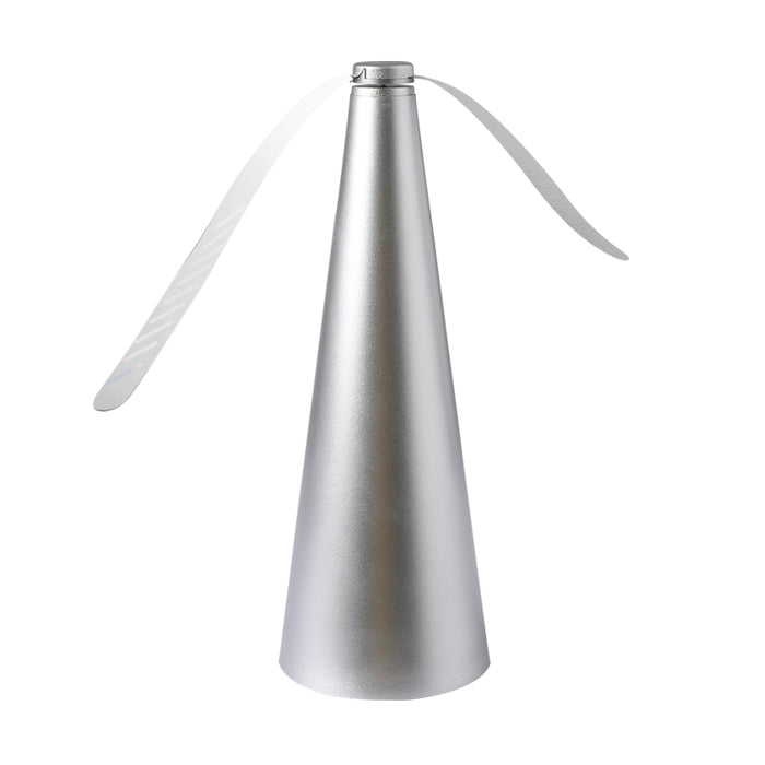 Natural Fly Repellent Fan | Bug Free Safe Trap | Picnic Outdoor Insect Repeller in Silver