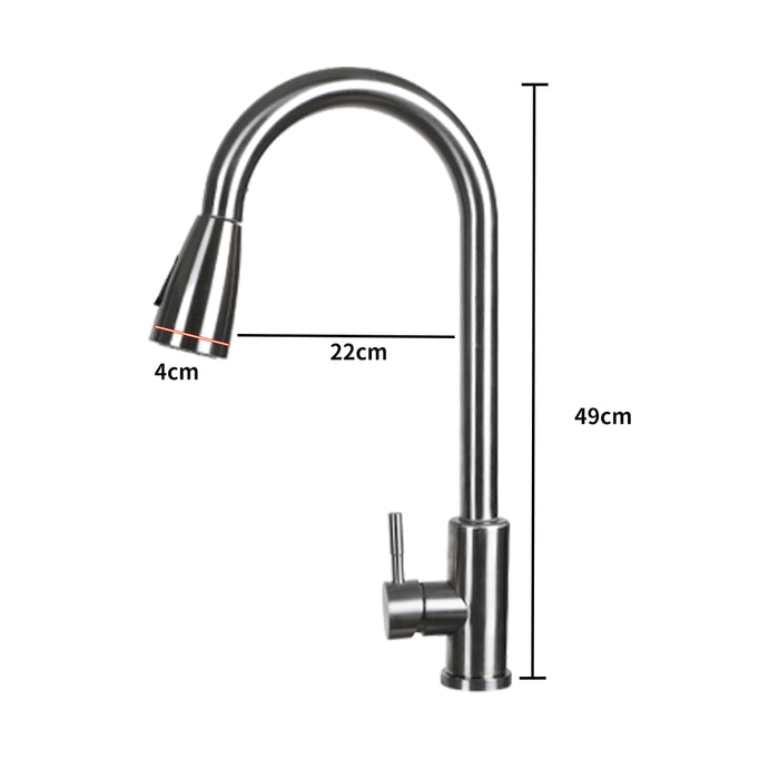 Arezzoo Kitchen Sink Pull Out Spray Mixer Tap