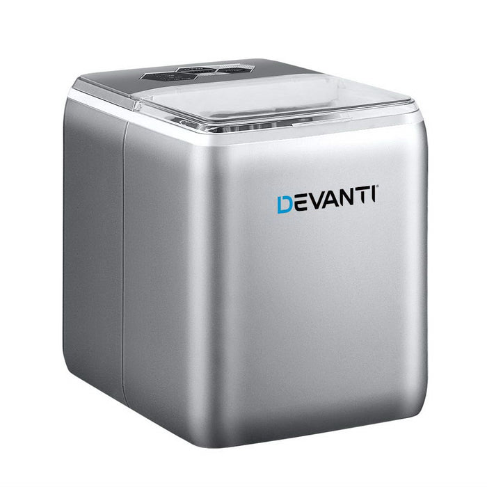 Portable Premium 2.6L Ice Maker Machine | Silver Countertop Ice cube Making Machine