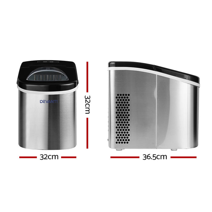 Portable Premium 2.4L Ice Maker Machine | Stainless Steel Countertop Ice cube Machine