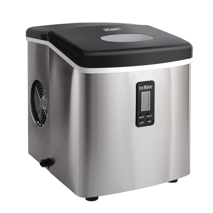 Ultra Delxure 3.2L Ice Maker Machine | Silver Countertop Ice cube Making Machine