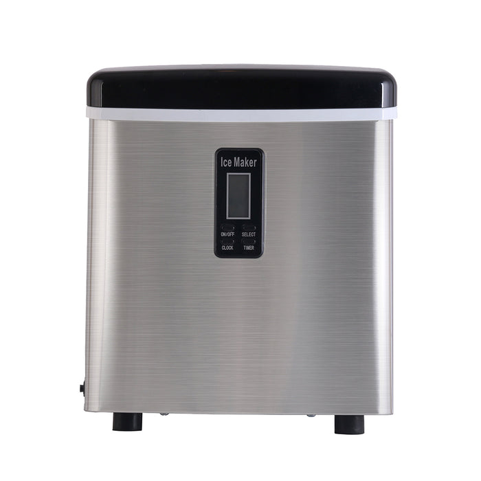 Ultra Delxure 3.2L Ice Maker Machine | Silver Countertop Ice cube Making Machine