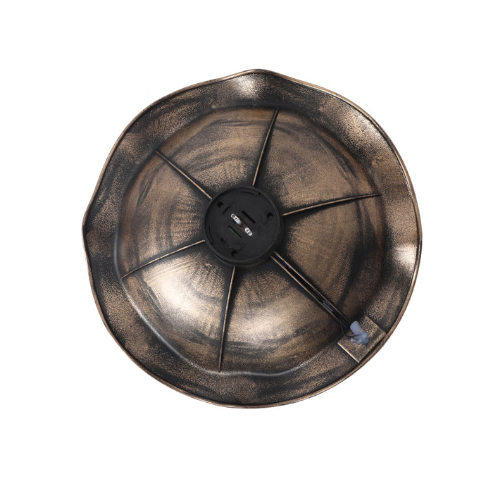 Solar Light Outdoor Garden Bird Bath Feeder in Bronze