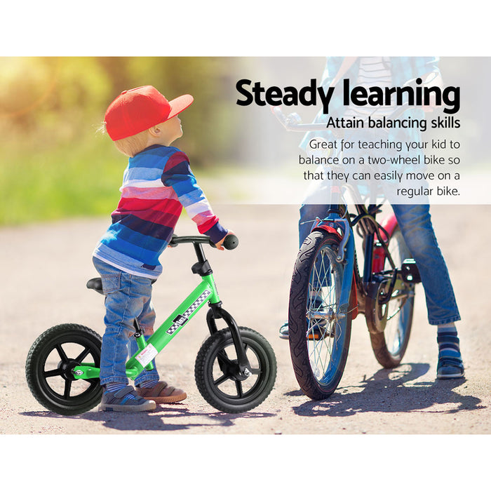 Funzee First Ride Kids Balance Bike | Toddler Learn To Ride Bike in Green