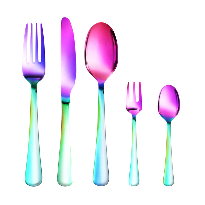High Quality 30pcs Stainless Steel Cutlery Set in Rainbow