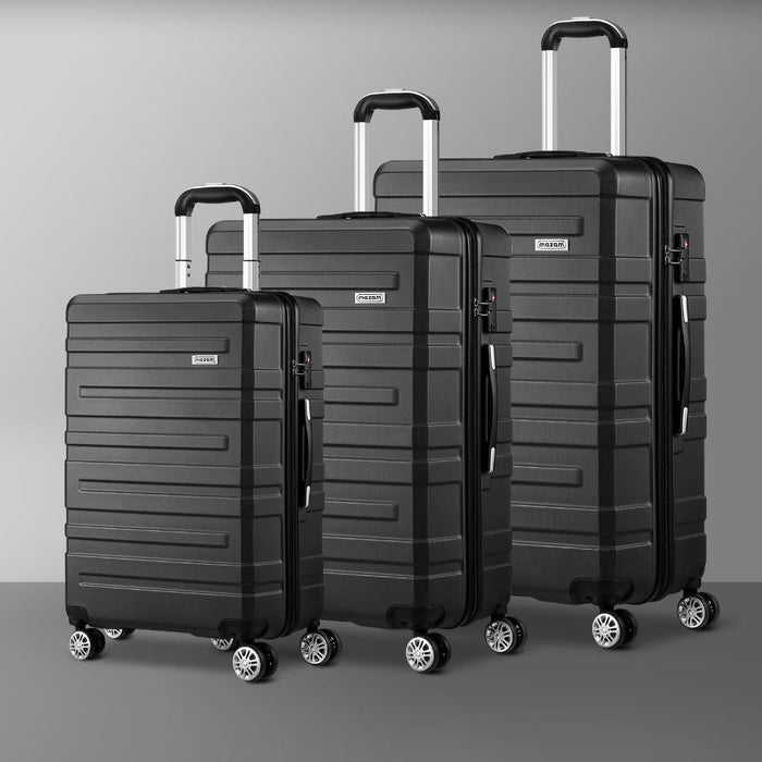 Durabale ABS 3pc Hardcase Luggage Set | Premium High Quality 360 Spinner Wheels Suitcase Travel Set by Mazam