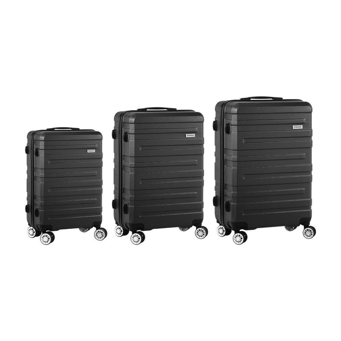 Durabale ABS 3pc Hardcase Luggage Set | Premium High Quality 360 Spinner Wheels Suitcase Travel Set by Mazam