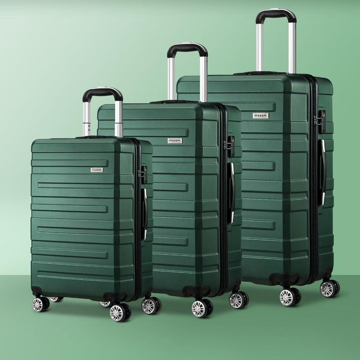 Durabale ABS 3pc Hardcase Luggage Set | Premium High Quality 360 Spinner Wheels Suitcase Travel Set by Mazam