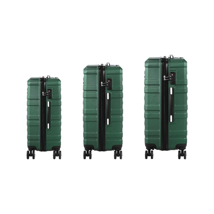 Durabale ABS 3pc Hardcase Luggage Set | Premium High Quality 360 Spinner Wheels Suitcase Travel Set by Mazam