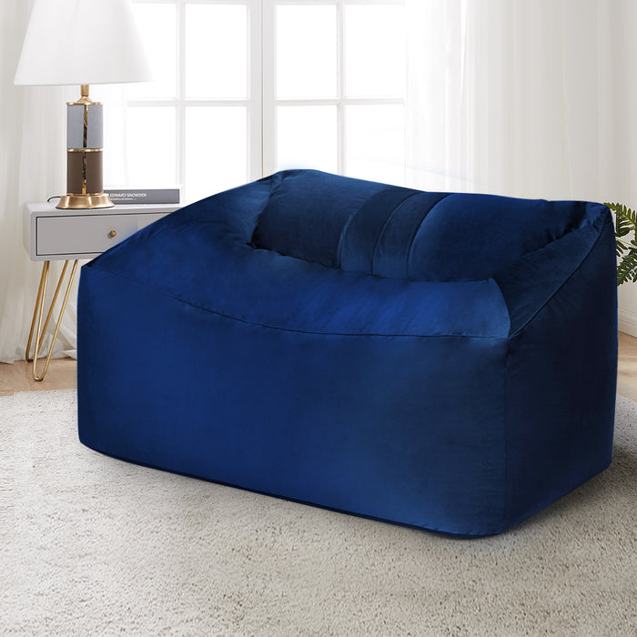 Ottoman Bean Bag Chair Cover Soft Velevt Home Game Seat Lazy Sofa 145cm Length