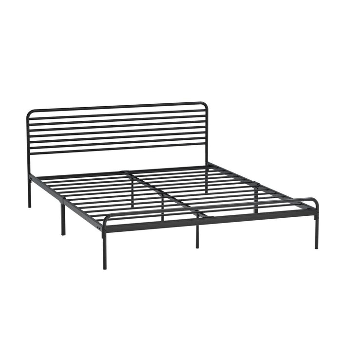 San Miguel Slim Black Metal Bed Frame | Vintage Style High Quality Sturdy Metal Bed | 3 Sizes