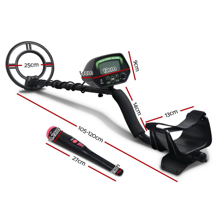 LCD Pinpointer 6.5kHz Pro Comfort Metal Detector | Up to 22cm Deep Sensitive Searching and Detection