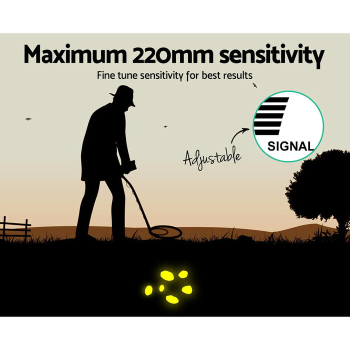 LCD Pinpointer 6.5kHz Pro Comfort Metal Detector | Up to 22cm Deep Sensitive Searching and Detection