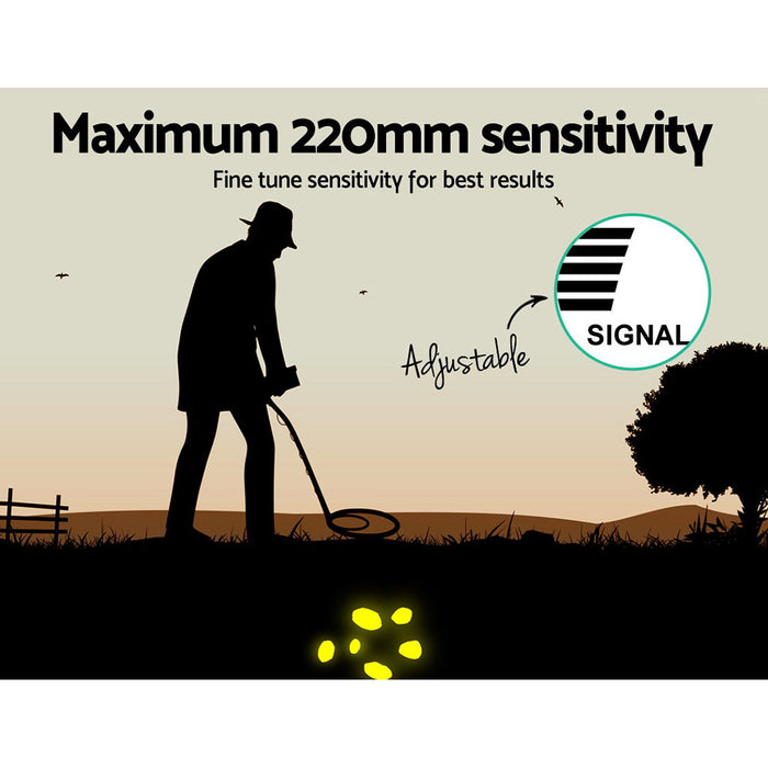 LCD Display 360° Side-Scan 12kHz  Deep Metal Detector | Pinpointer Sensitive Searching Treasure Hunter