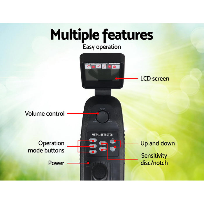LCD Screen 3 Detection Mode 6.5kHz Metal Detector with Headphones