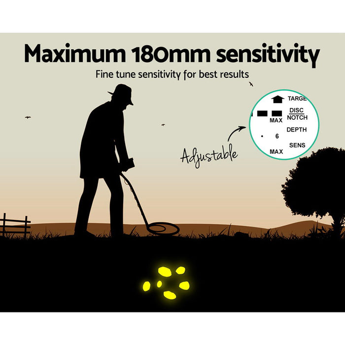 LCD Screen 3 Detection Mode 6.5kHz Metal Detector with Headphones