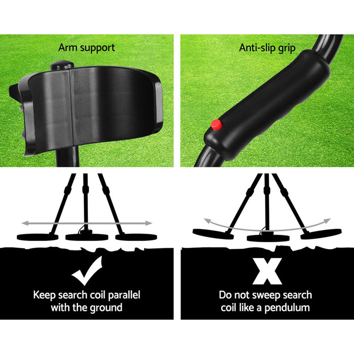 Battery Powered DISC Fine Tune Deep Metal Detector
