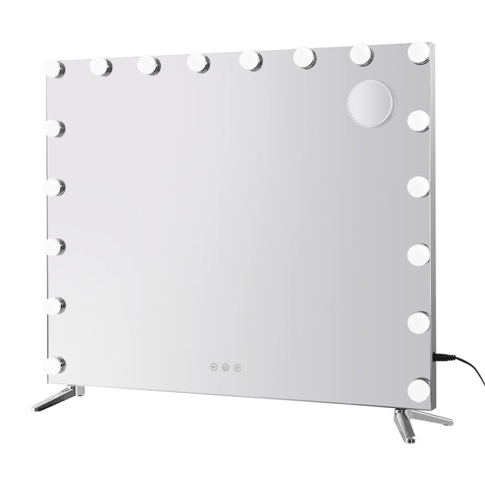 Starque 18 LED Bright Hollywood LED Wall Hung or Standing Mirror | LED Touch Mirror with Bluetooth