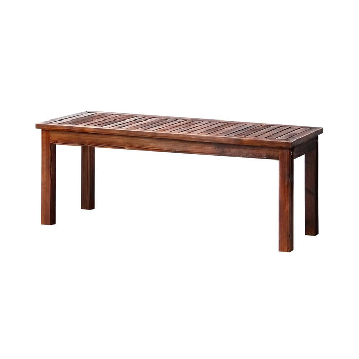 Mileni Wooden Luxe Outdoor Garden Bench | High Quality Weather Resistant Pool Patio Seating Bench | 3 Sizes - 2 Finishes