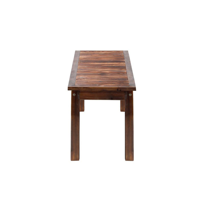 Mileni Wooden Luxe Outdoor Garden Bench | High Quality Weather Resistant Pool Patio Seating Bench | 3 Sizes - 2 Finishes