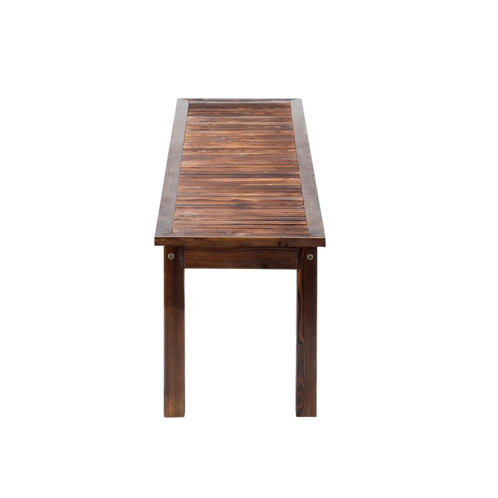 Mileni Wooden Luxe Outdoor Garden Bench | High Quality Weather Resistant Pool Patio Seating Bench | 3 Sizes - 2 Finishes
