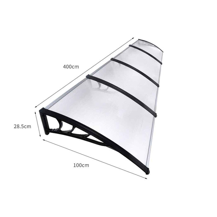 Door Window Awning Outdoor Canopy UV Patio Sun Shield Rain Cover DIY 1M X 4M