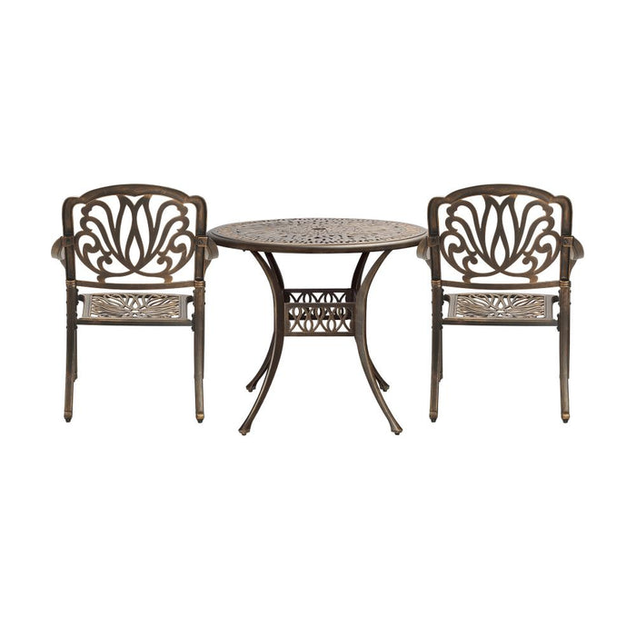 Astano High Quality Vintage Cast Aluminium Outdoor Patio Set | Durable Heavy Metal Outdoor Table Chair Set | 2 Sizes - 2 Designs