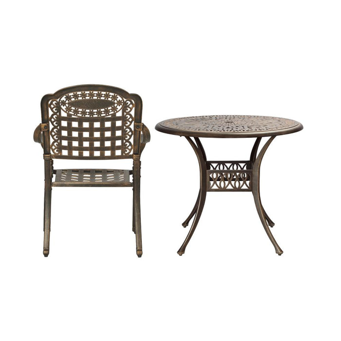 Astano High Quality Vintage Cast Aluminium Outdoor Patio Set | Durable Heavy Metal Outdoor Table Chair Set | 2 Sizes - 2 Designs