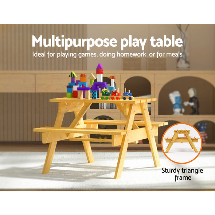 Funzee Multi Purpose Kids Outdoor Table and Bench Set | Kids Bench Seat